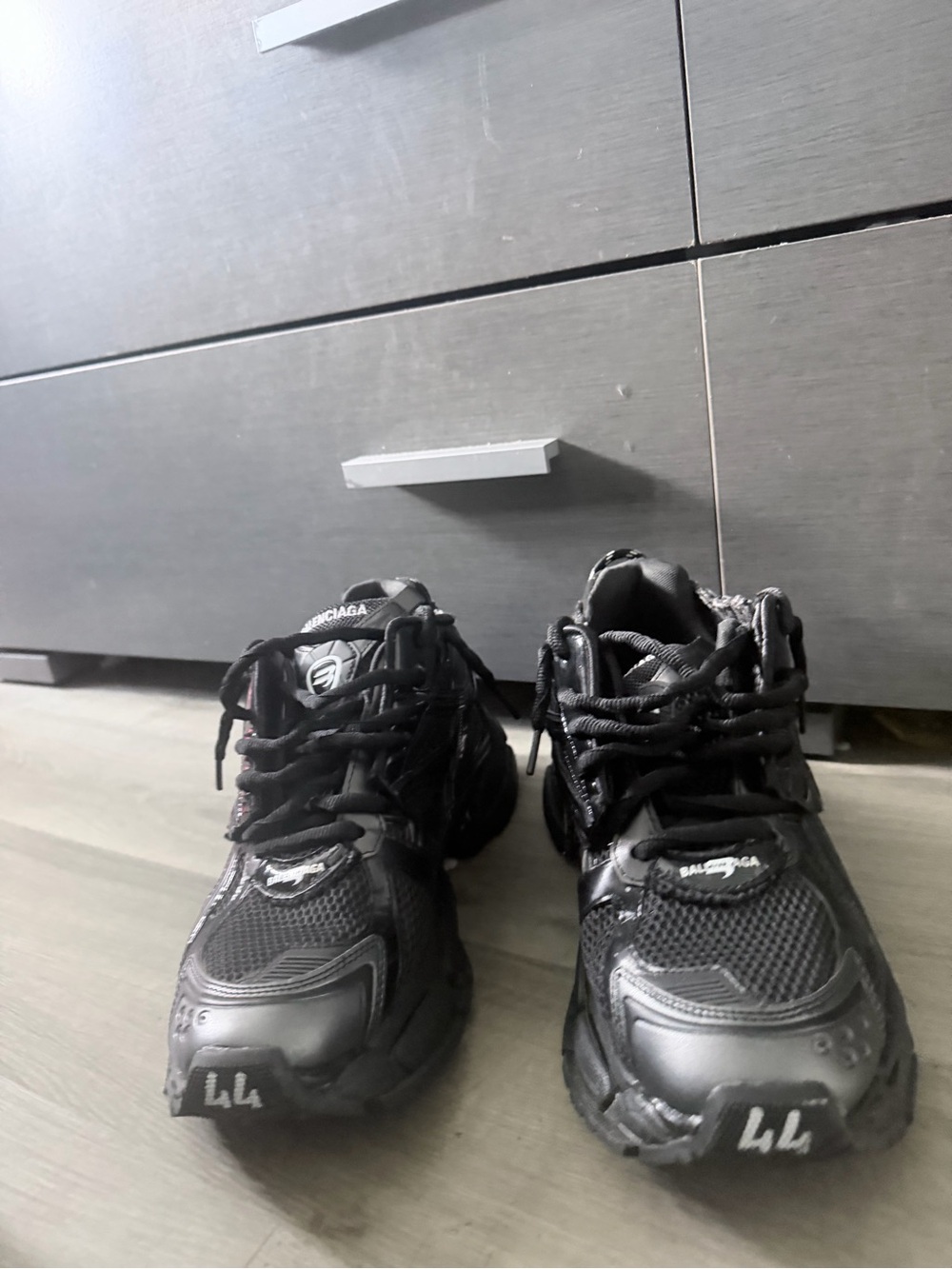 Balenciaga Men's Black Triple S-Style Chunky Sneakers - Picture 5 of 6